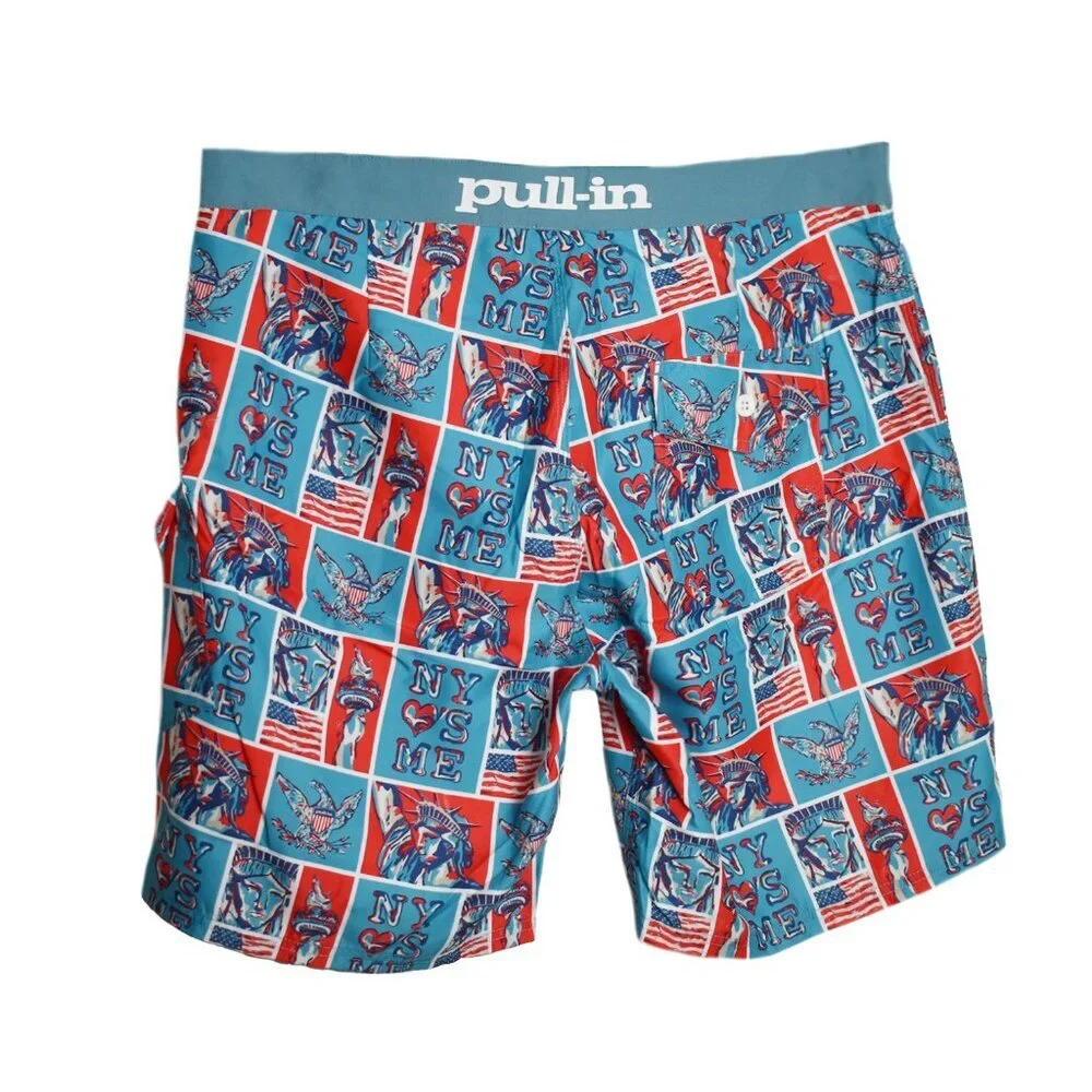 PULLIN Men’s Shorts Warrior Liberte Boardshorts Swimwear Beach Trunks Size 38